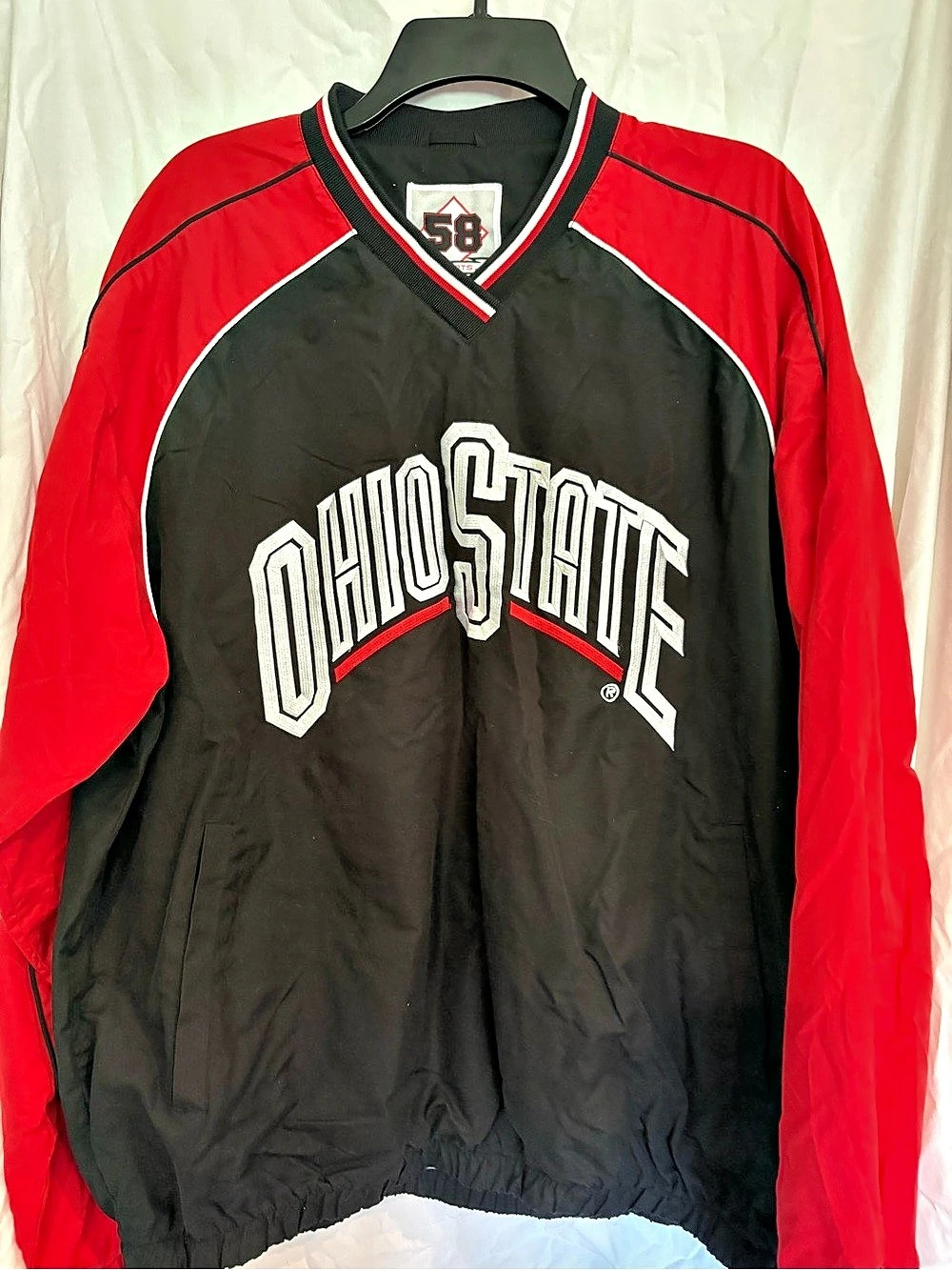 Ohio State 58 Sports Ohio State pullover jacket Pullover Jacket Red & Black L/XL